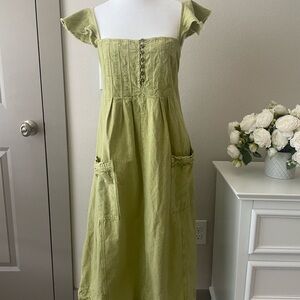 Pilcro Green Midi Dress